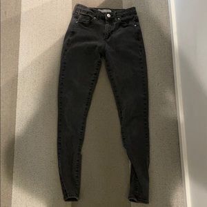 high waisted black skinny jeans